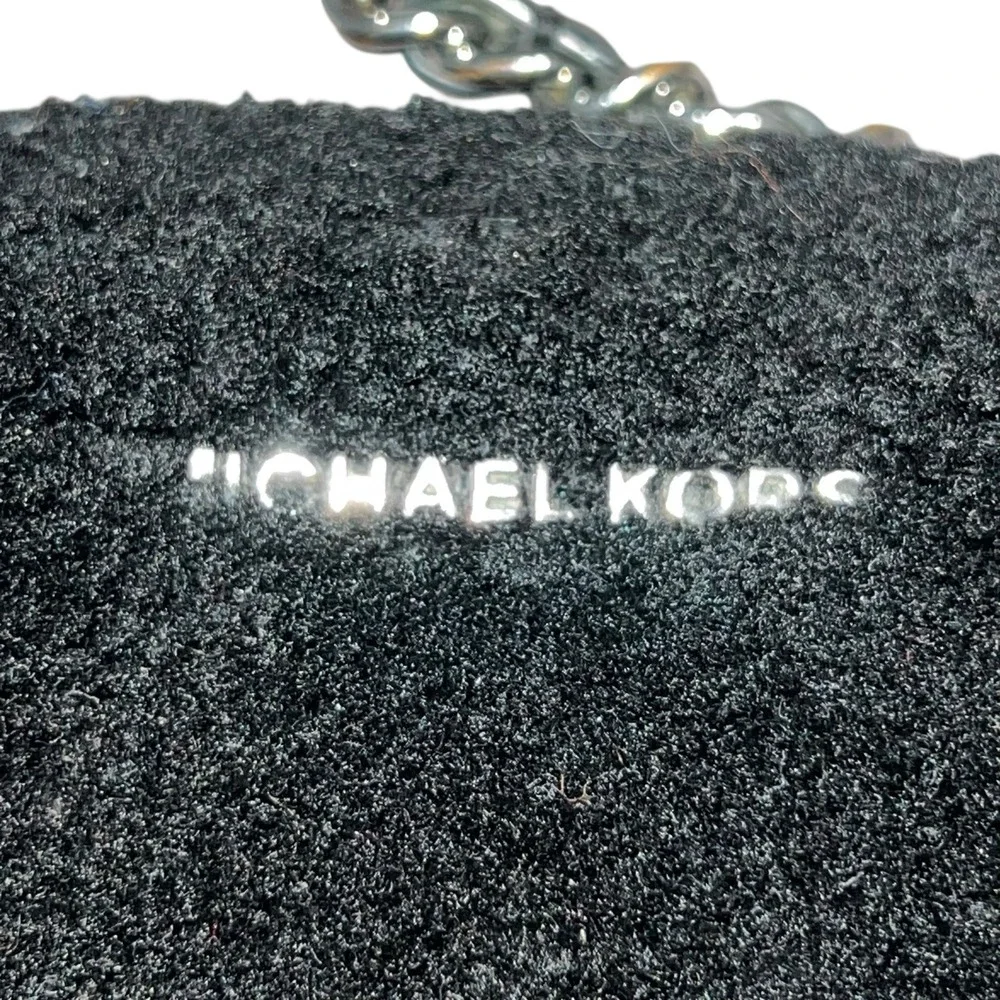 MICHAEL Michael Kors Jet Set Travel Small‎ Chain Shearling Crossbody Black Purse